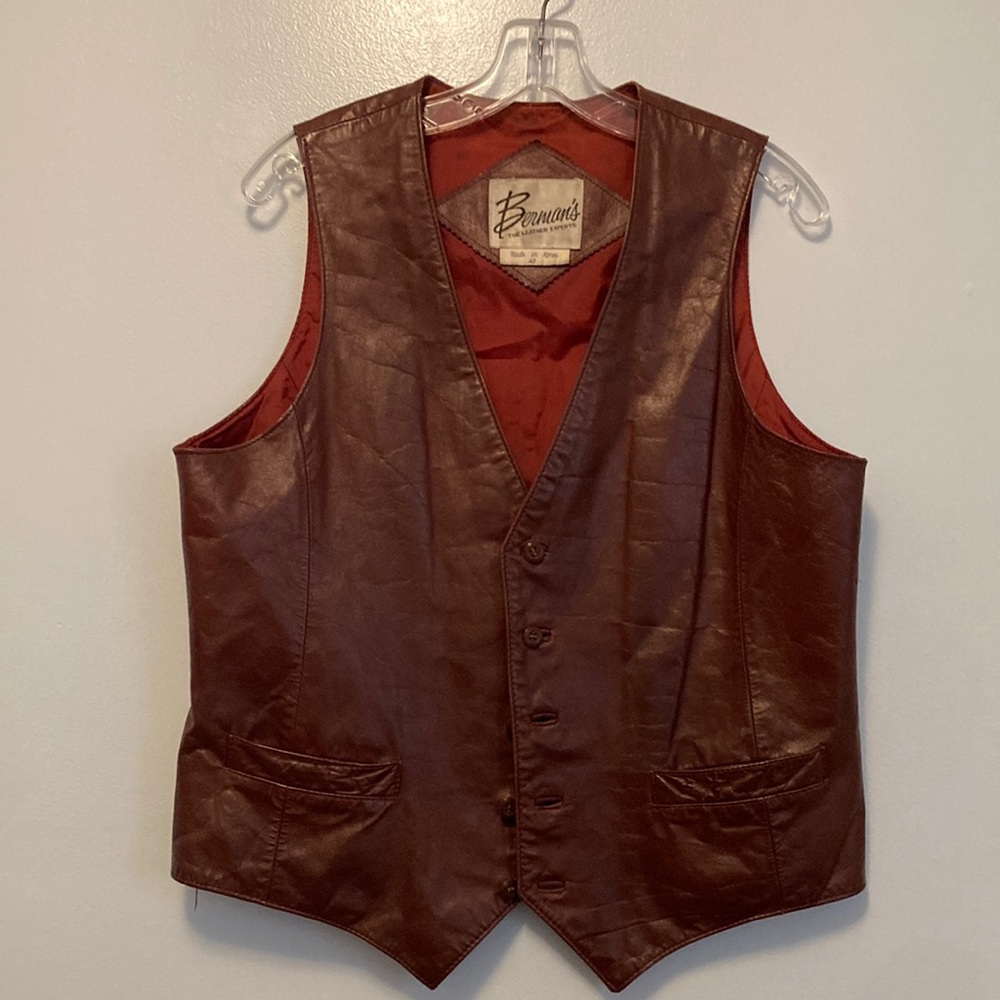 Vintage Bergman’s Leather Vest 42